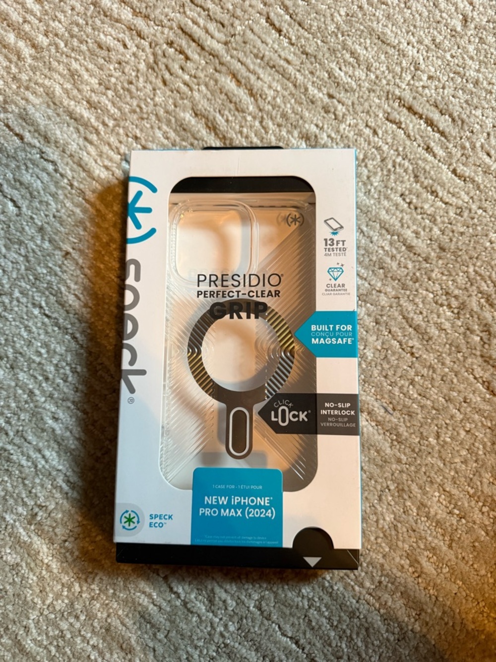 Speck Presidio Perfect-Clear Grip Case for iPhone 16 Pro Max - Clear NWT